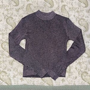 H&M Sparkly Mock Neck Top